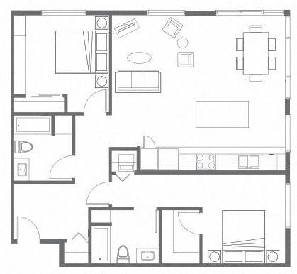 Apartments in Everett WA - The Waterline - Two Bed